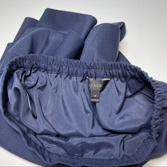 J. Crew Tiered Wool Blend Navy Blue Skirt Size 4 - Picture 5 of 8
